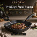 VELORA™ IronEdge Steak Master – Professional Grill Pan Collection